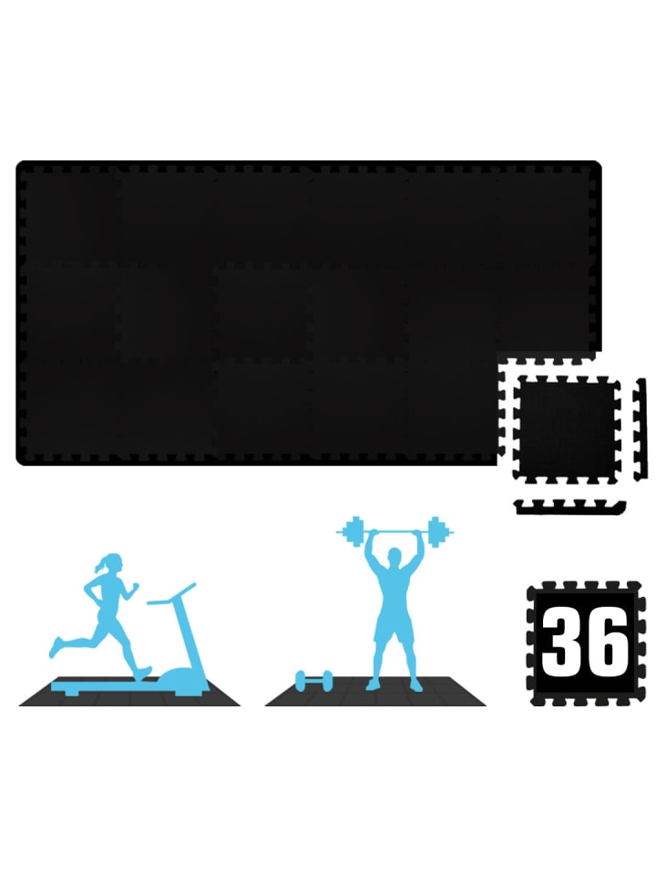 

Eyepower Профессиональный фитнес-коврик Boreos, комплект из 2 штук, синий