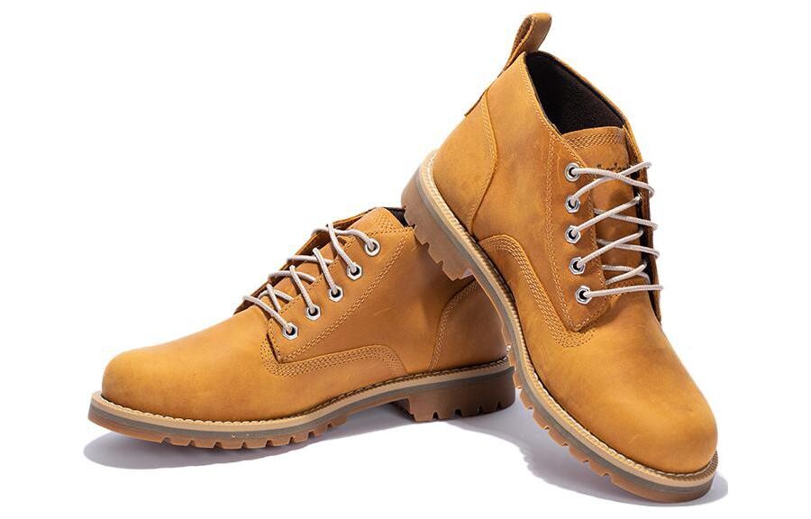 Мужские кожаные ботинки Timberland на шнуровке — фото 2
