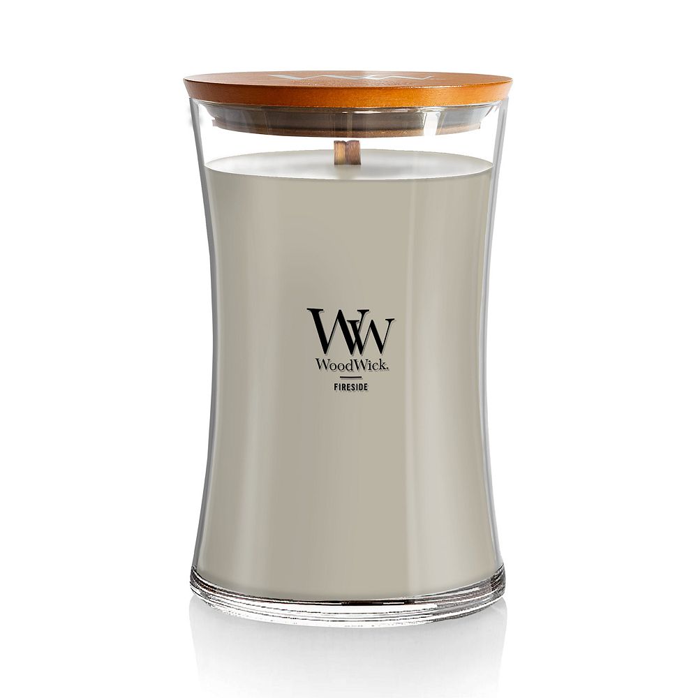 

WoodWick Fireside Большая свеча «Песочные часы», серый