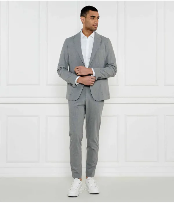 Элегантный жакет p-hanry-244 Slim fit Boss, серый — фото 2