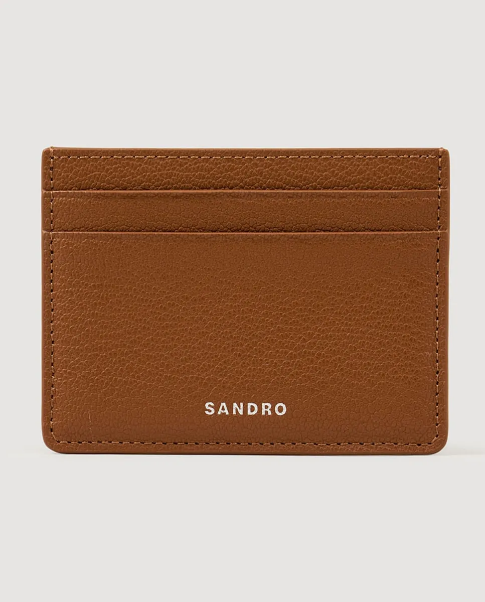 

Мужской портмоне из зернистой кожи Sandro, коричневый
