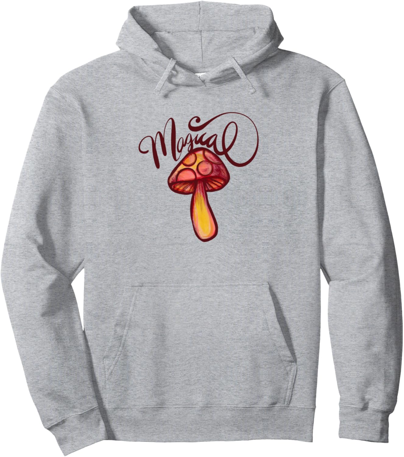 

Худи с изображением грибов Mushroom Snugg, серый
