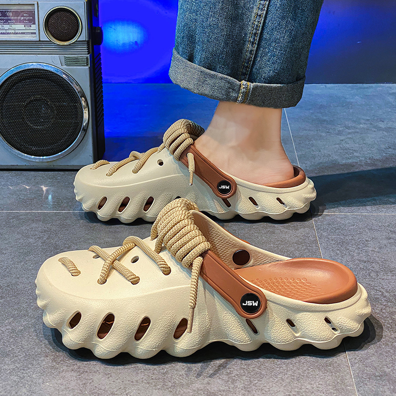 JEANSWEST Клоги унисекс белые арбузно-красные, цвет White Watermelon Red — фото 3