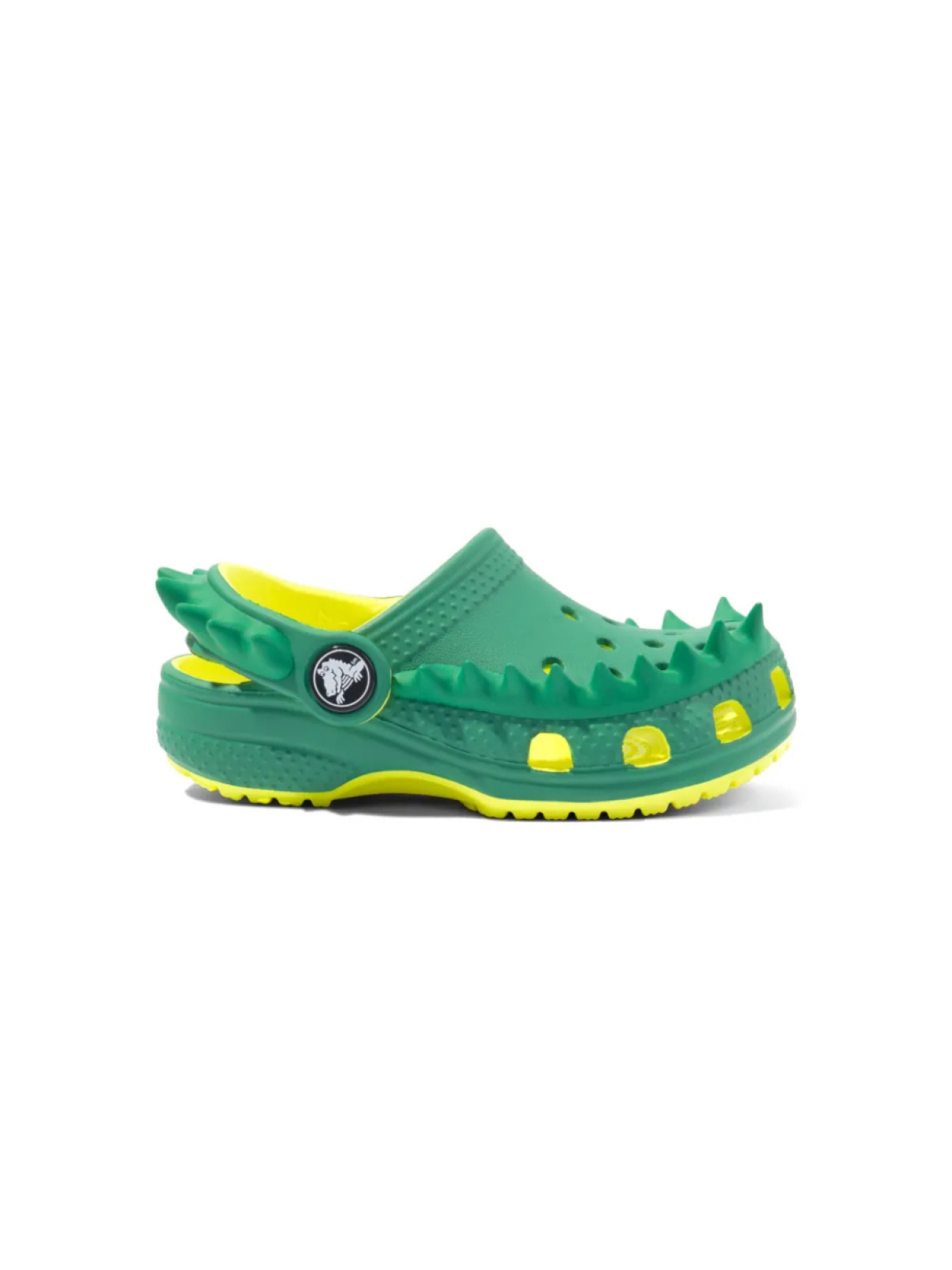 

Сандалии с тиснением под кожу крокодила и шипами Crocs Kids, зеленый