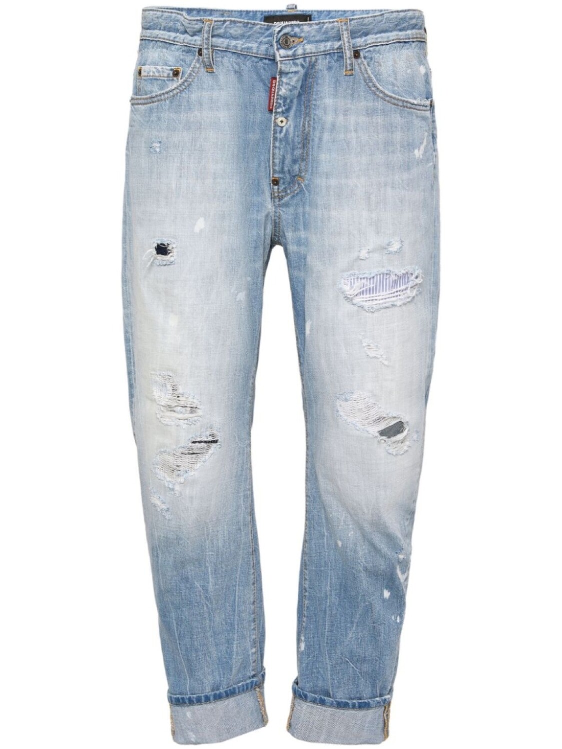 

Dsquared2 прямые джинсы с эффектом потертости, синий