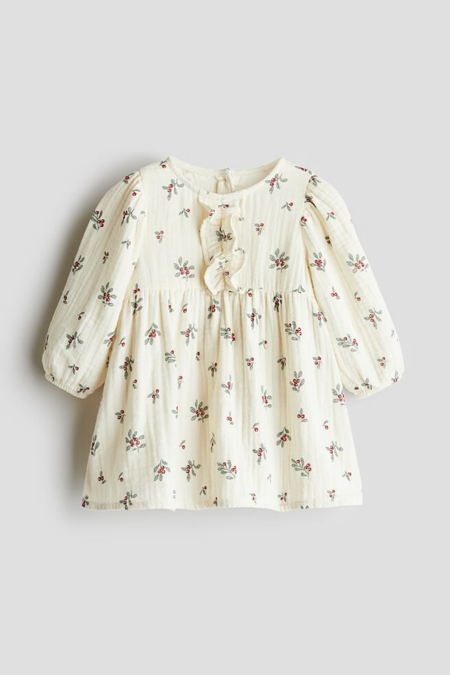 

Платье из хлопкового муслина H&M, бежевый