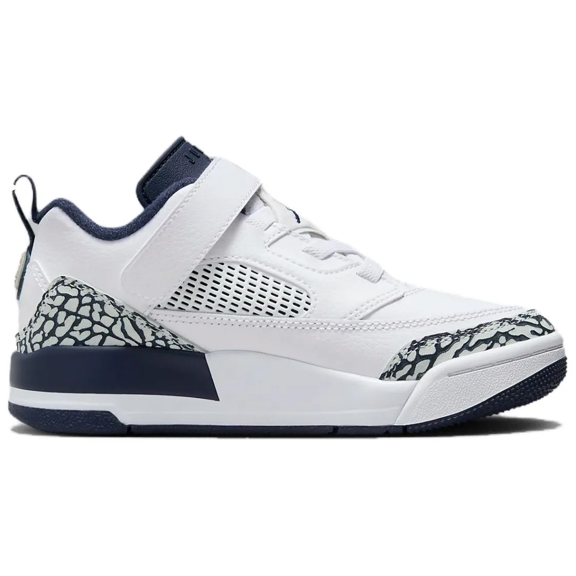 Jordan Детские баскетбольные кроссовки Spizike Slip Resistant Cushioning Low top бело-синие — фото 3