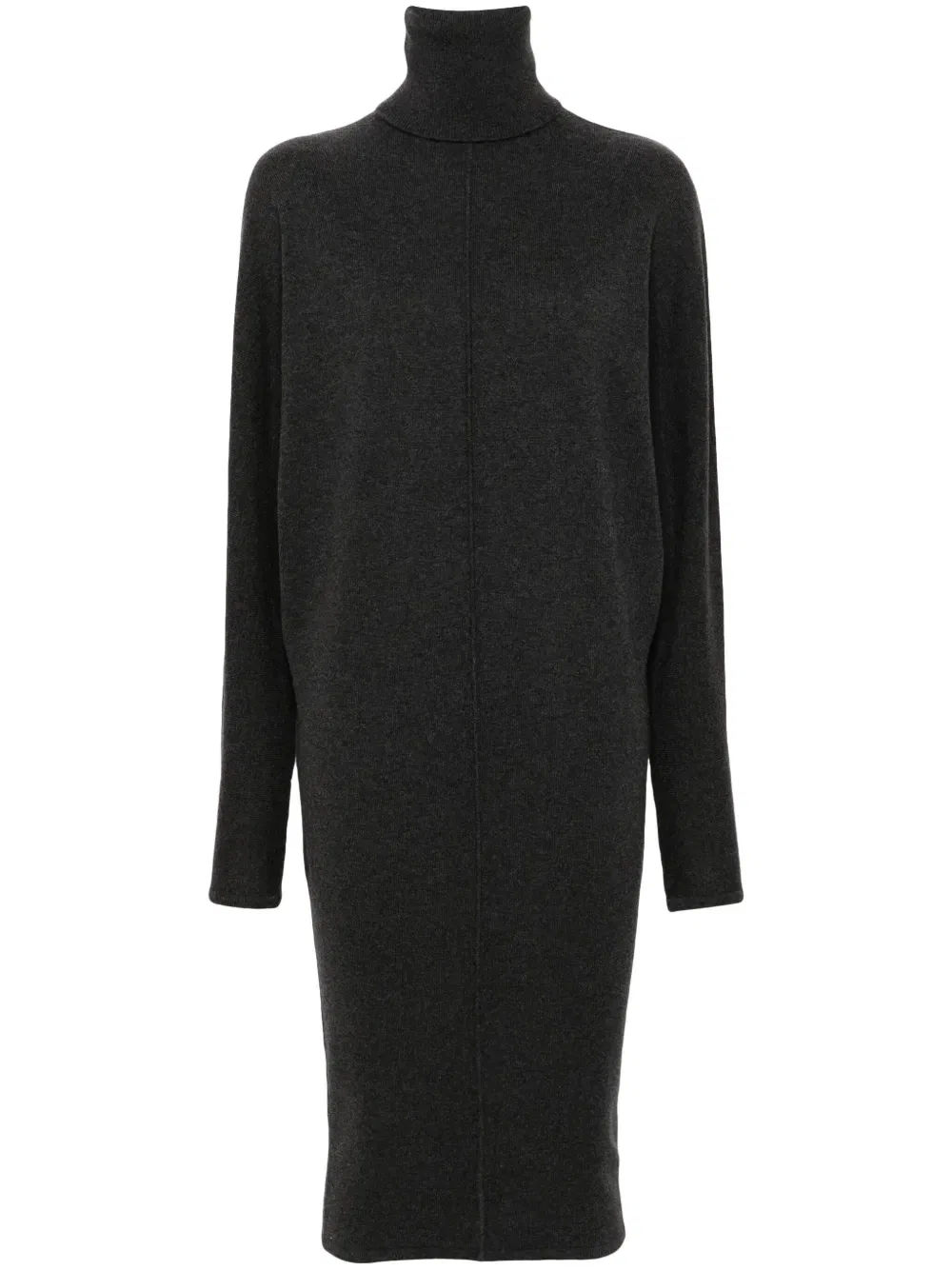 Вязаное платье миди Saint Laurent, серый