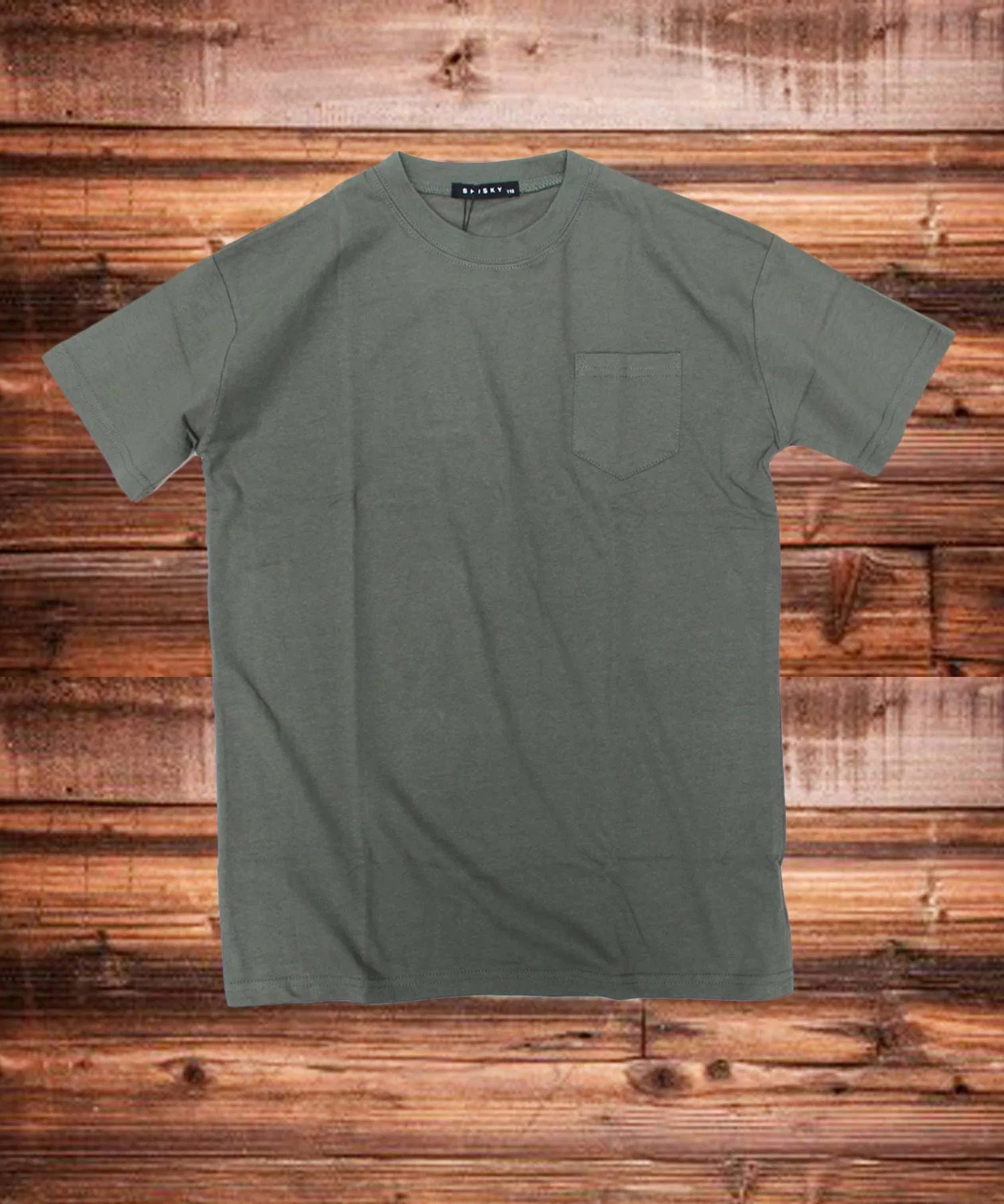 Детское хлопковое платье-футболка THE CASUAL хаки