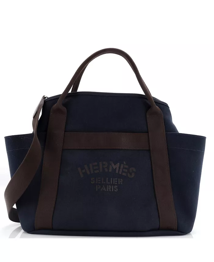 

Холщовая сумка для жениха Sac De Pansage Pre-Owned HERMÉS, синий