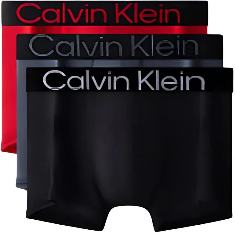 Трусы мужские 3 Pack Calvin Klein, 3 pack (space черный/broken серый/li chun красный)