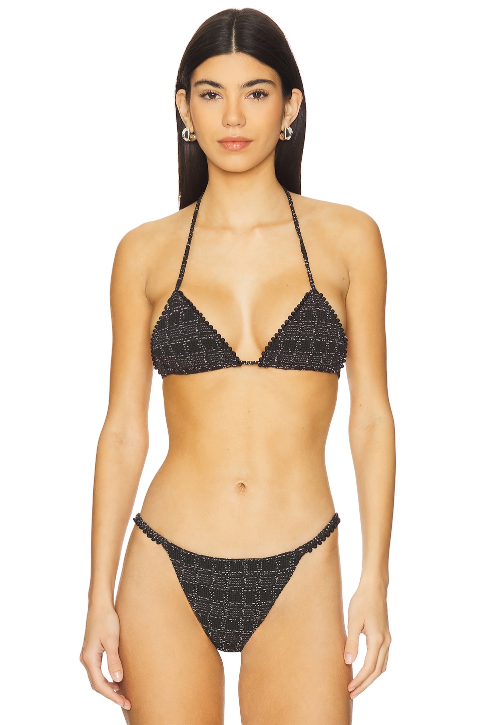 

Топ бикини Drew Devon Windsor, black tweed