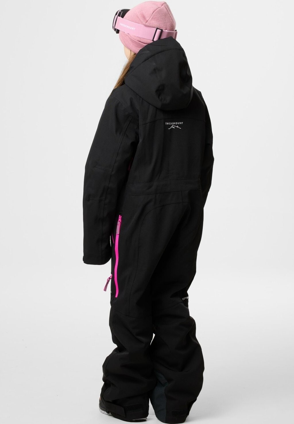 Зимний комбинезон CERVINIA JR Swedemount, цвет black fresh pink — фото 2