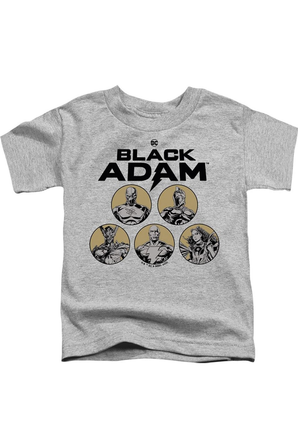 

Футболка с контрастной группой Black Adam для малышей с коротким рукавом Gildan