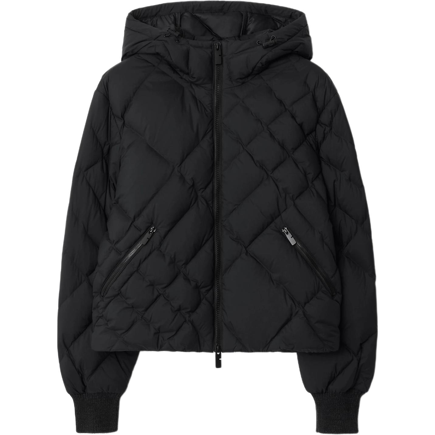 

Delley куртка-пуховик с отделкой в стиле check-stitch Burberry, черный