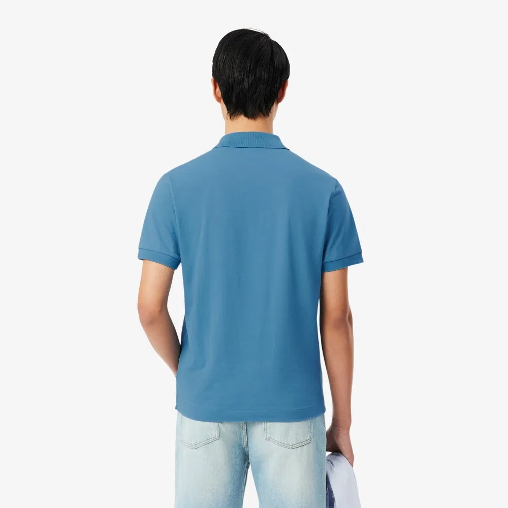 Футболка-поло Lacoste мужская классическая синий — фото 4