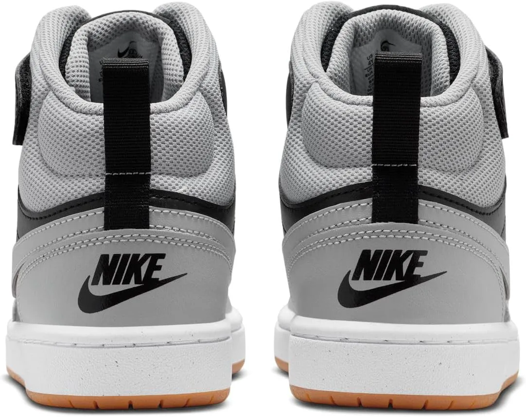 Кроссовки Nike Kids' Court Borough Mid 2, черный/серый/белый/коричневый — фото 3