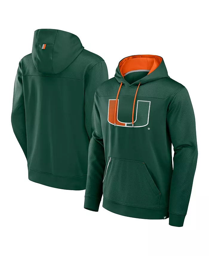 

Мужская зеленая толстовка с капюшоном Miami Hurricanes Defender Dot Faded Primary Fanatics