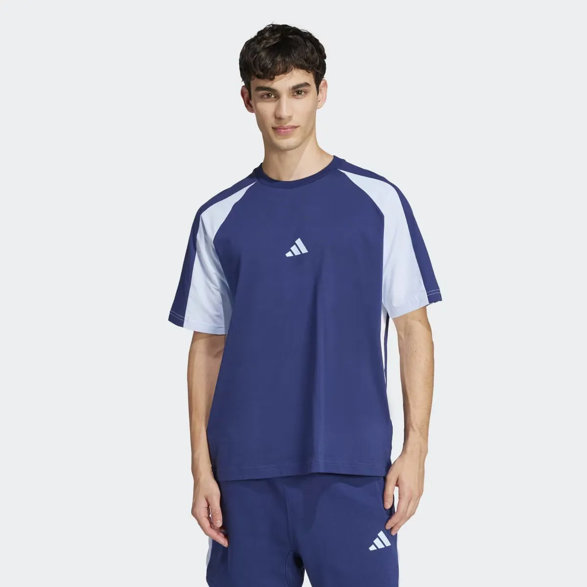 

Футболка мужская Seasonal Essentials Colorblock Adidas, синий