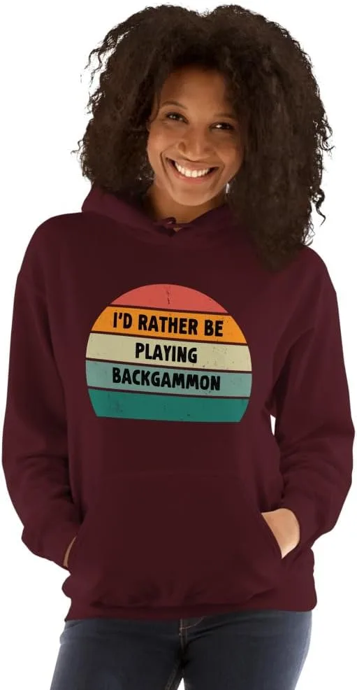Толстовка для настольных игр | I'd Rather Be Playing Backgammon унисекс Generic, бордовый