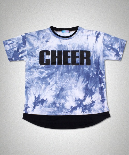 

Футболка большого размера с многослойным узором в стиле тай-дай, бренд CHEER, синий