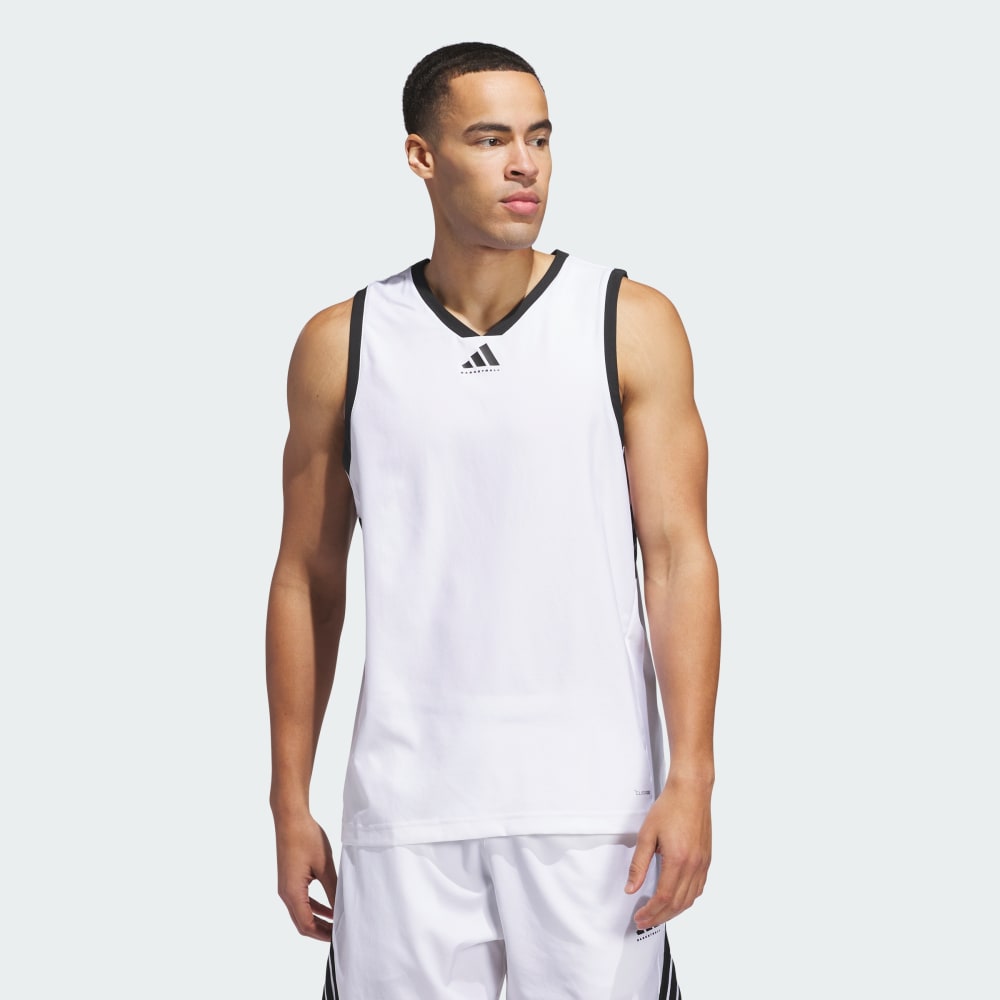 

Спортивный топ Adidas Crazy Lite Jersey, белый/черный