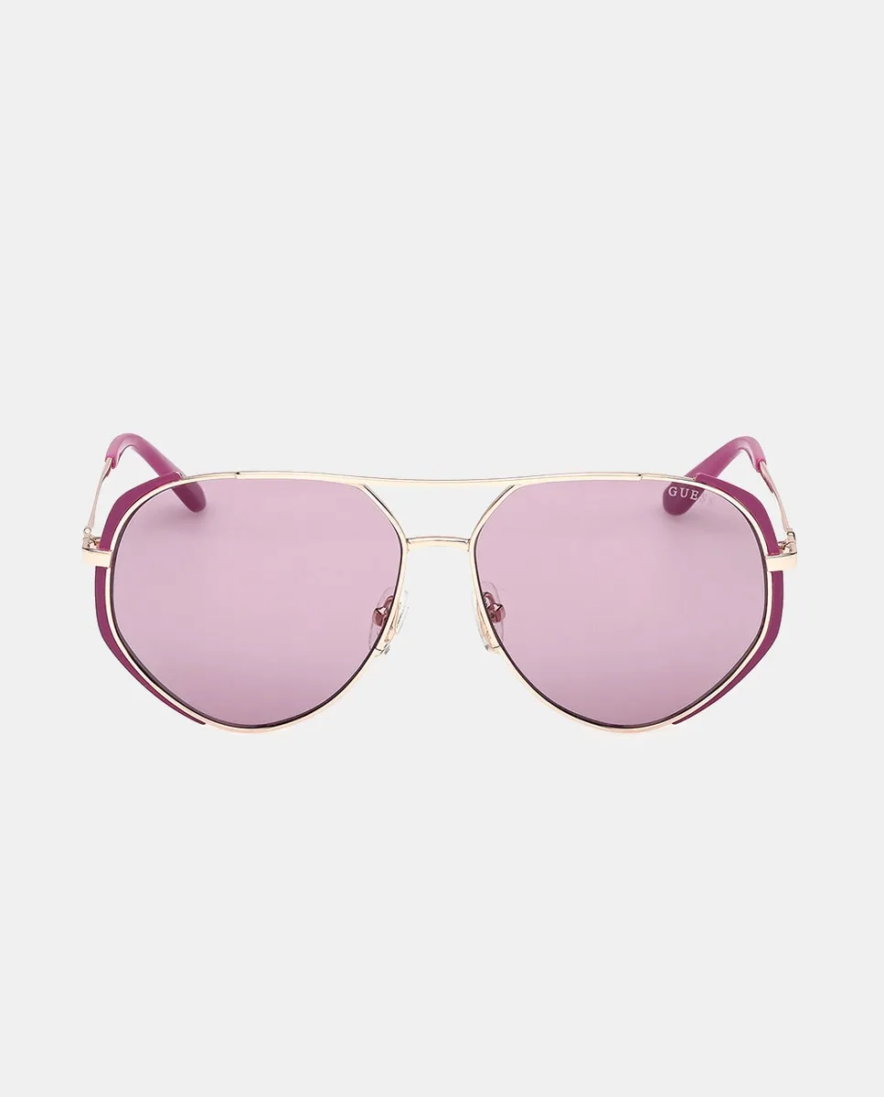 

Женские солнцезащитные очки авиатор металлик Guess, сиреневый