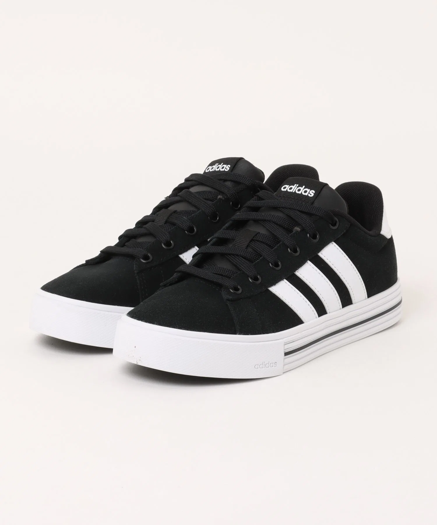 Унисекс кроссовки adidas DAILY 4.0 из замши чёрные с белым