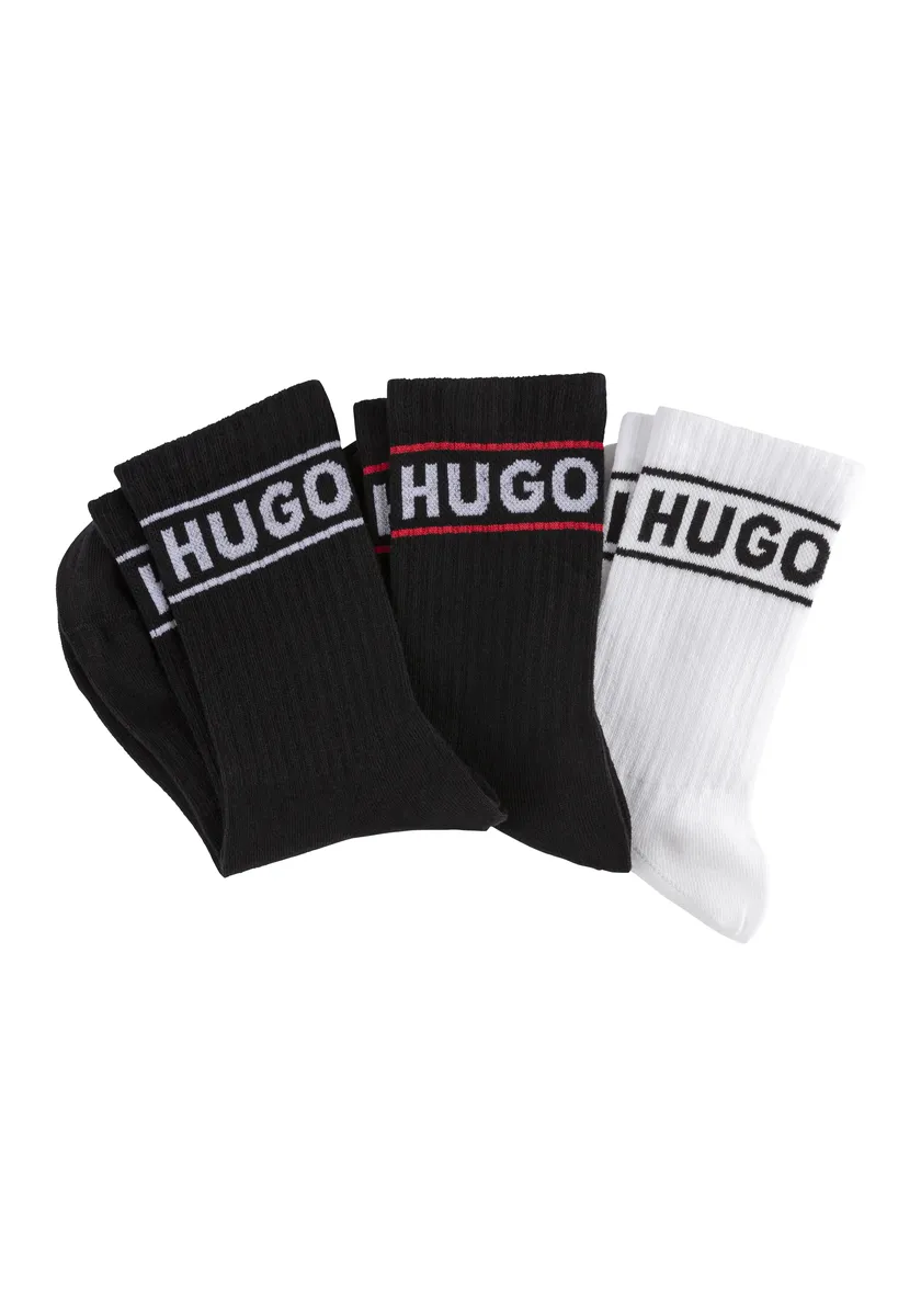 

Носки для отдыха HUGO Underwear "3P QSRIB SPORTY CC W" (упаковка, 3 пары, 3 шт.), с контрастным логотипом, цвет Open Miscellaneous 960