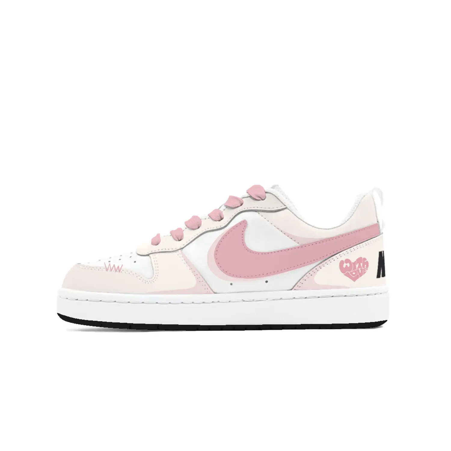 

Кроссовки Court Borough Candy Floral Tea с нескользящим износостойким низким верхом для детей и подростков Nike, белый