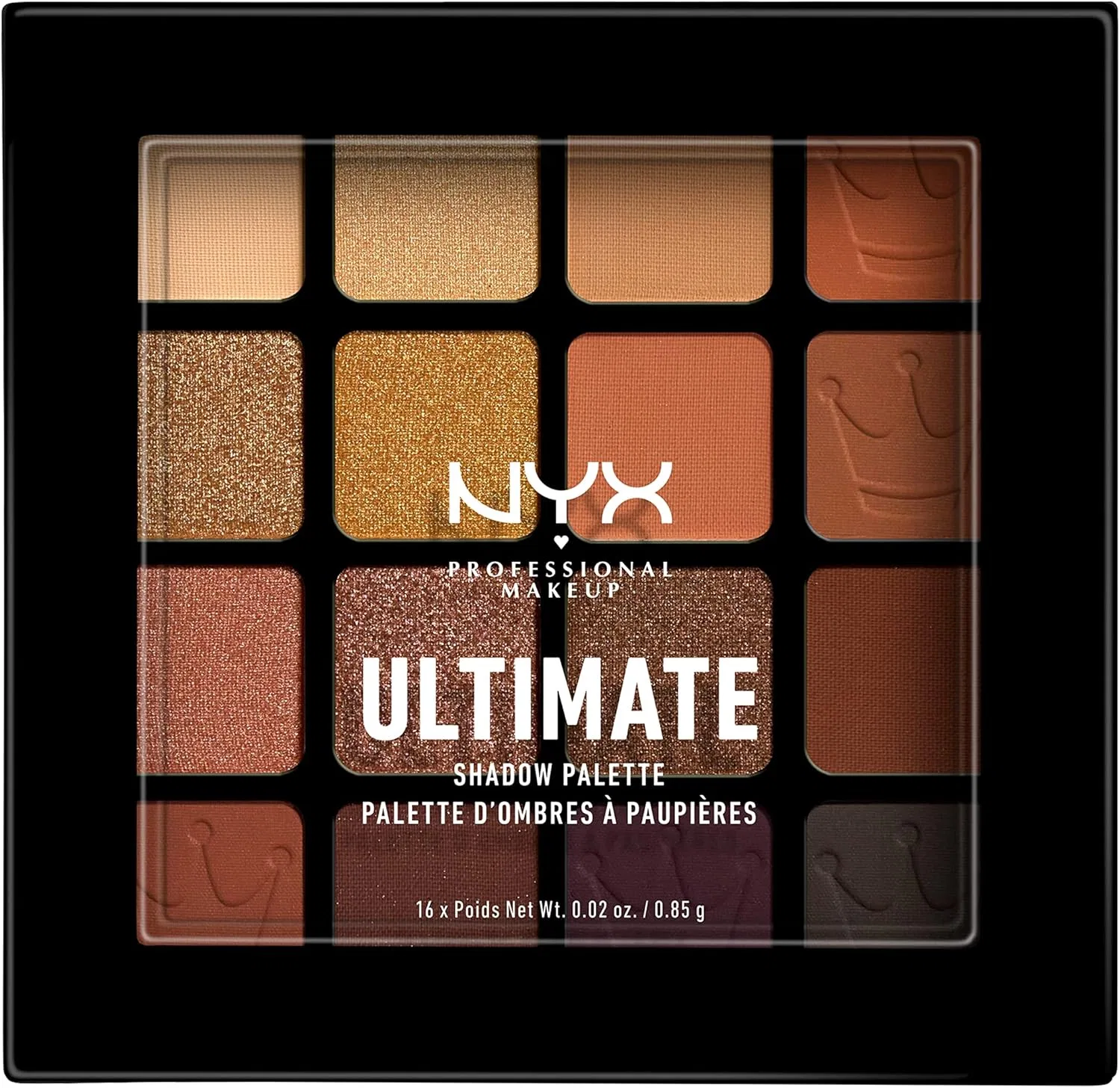 Палетка теней для век Nyx Professional Makeup Ultimate Queen, 16 оттенков