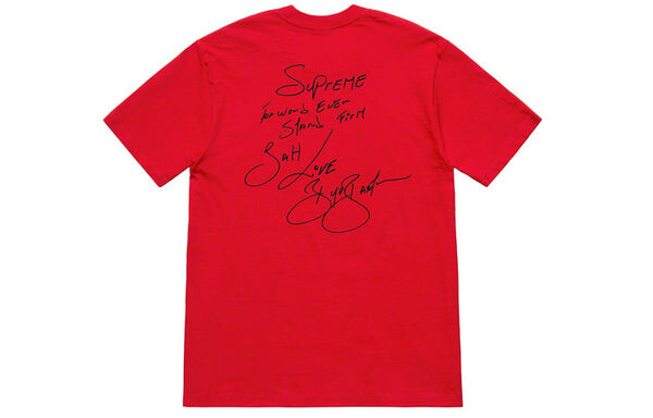 Футболка ss19 buju banton tee reggae character printing short sleeve red Supreme, красный — фото 2