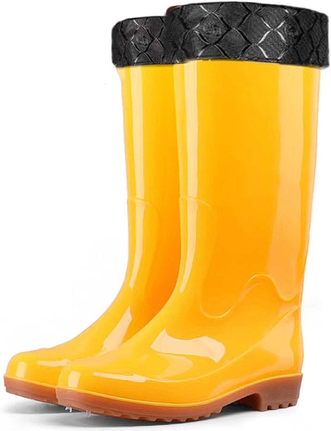 

Мужские высокие, средние и короткие резиновые сапоги, ПВХ сапоги с мягкой подошвой, противоскользящие, желтые и белые водонепроницаемые обувь Clingre Boutique Shop