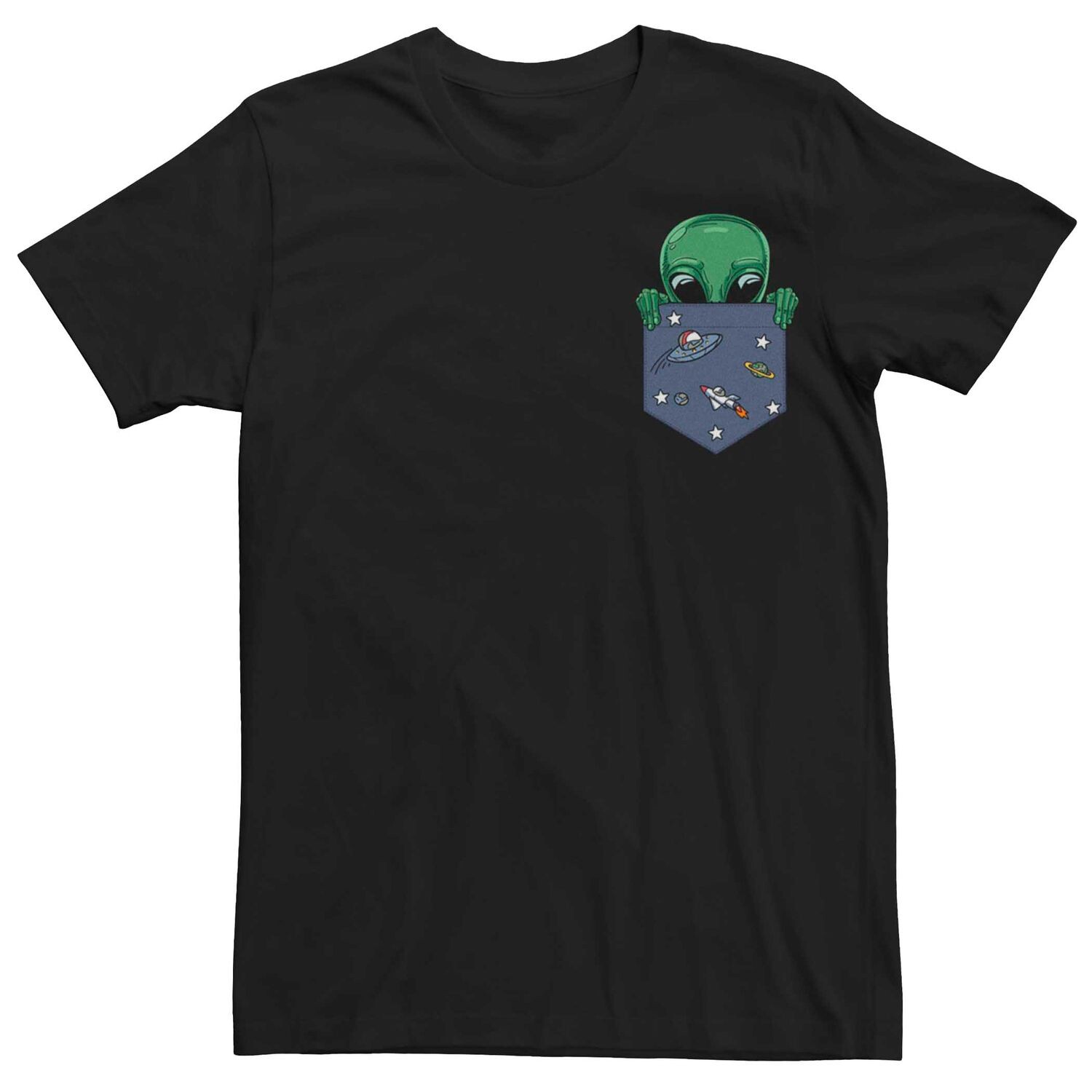 

Мужская футболка с рисунком Alien Pocket Peek Licensed Character