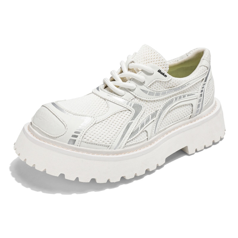 

Нескользящие, износостойкие, легкие низкие повседневные туфли для мужчин BAKE, White