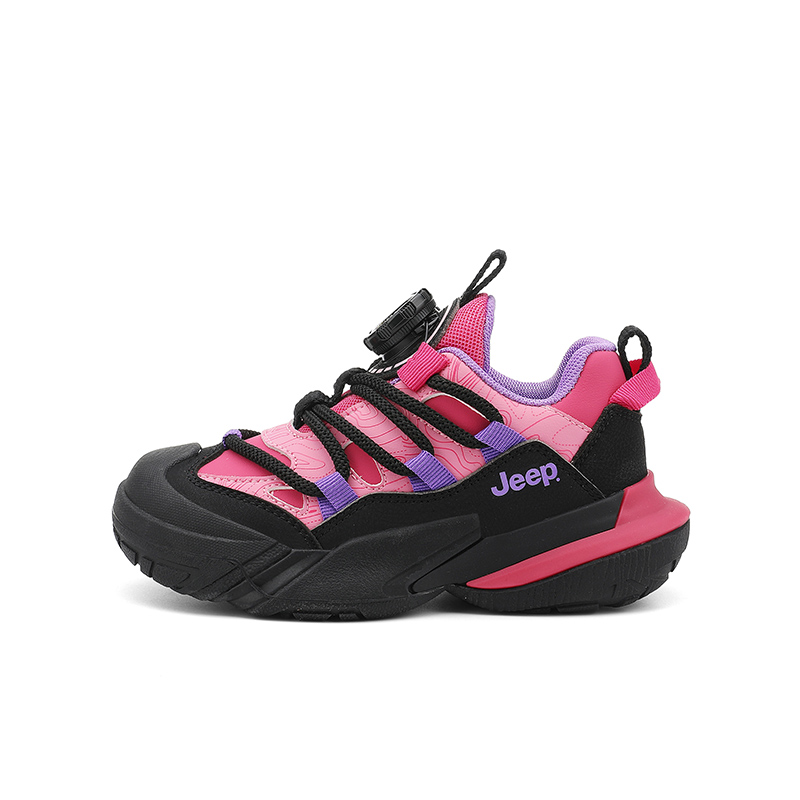 

Jeep Низкие детские кроссовки для бега Obsidian Black Rose Pink Kids