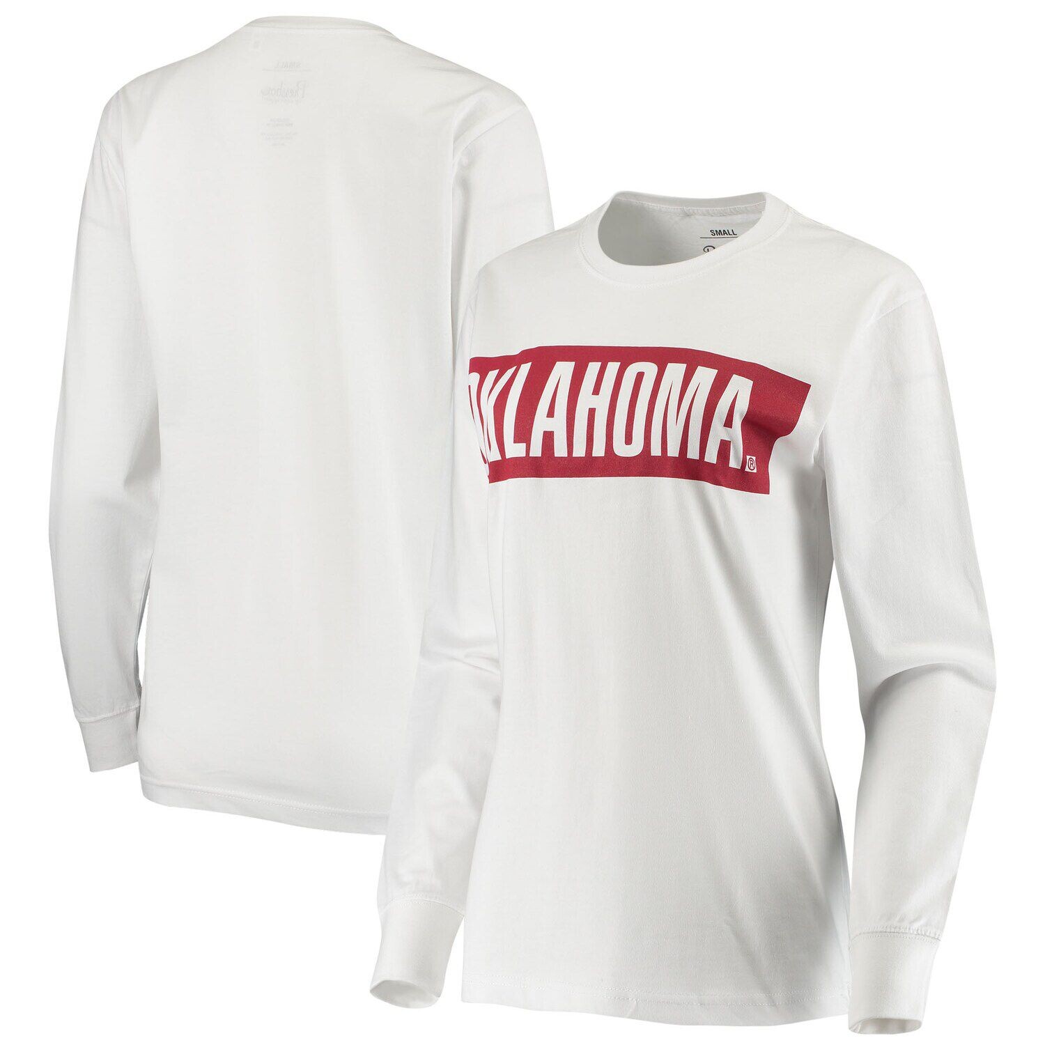 

Женская белая футболка с длинными рукавами для прессы Oklahomaooners Big Block Whiteout, Белый, Женская белая футболка с длинными рукавами для прессы Oklahomaooners Big Block Whiteout