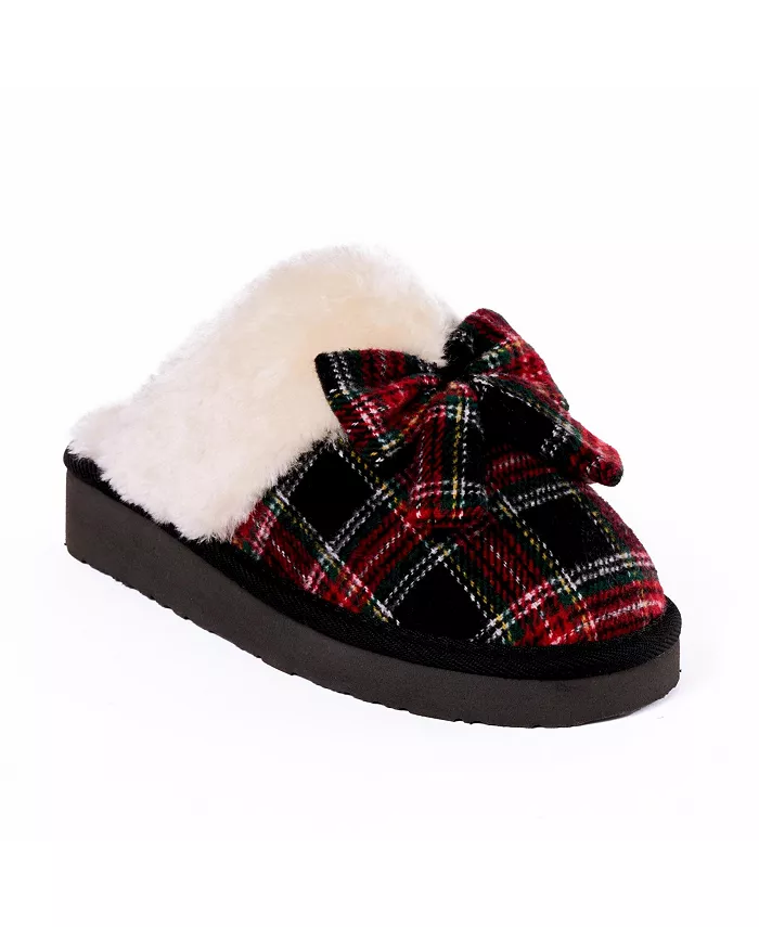 Женские тапочки с бантом и царапинами Minnetonka, красный