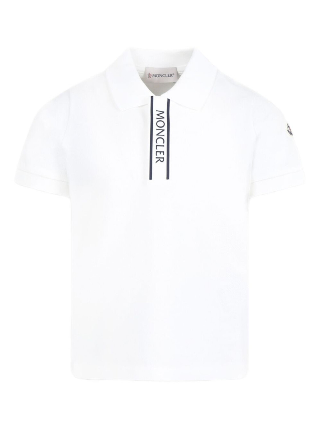 

Moncler Enfant рубашка поло с логотипом, белый