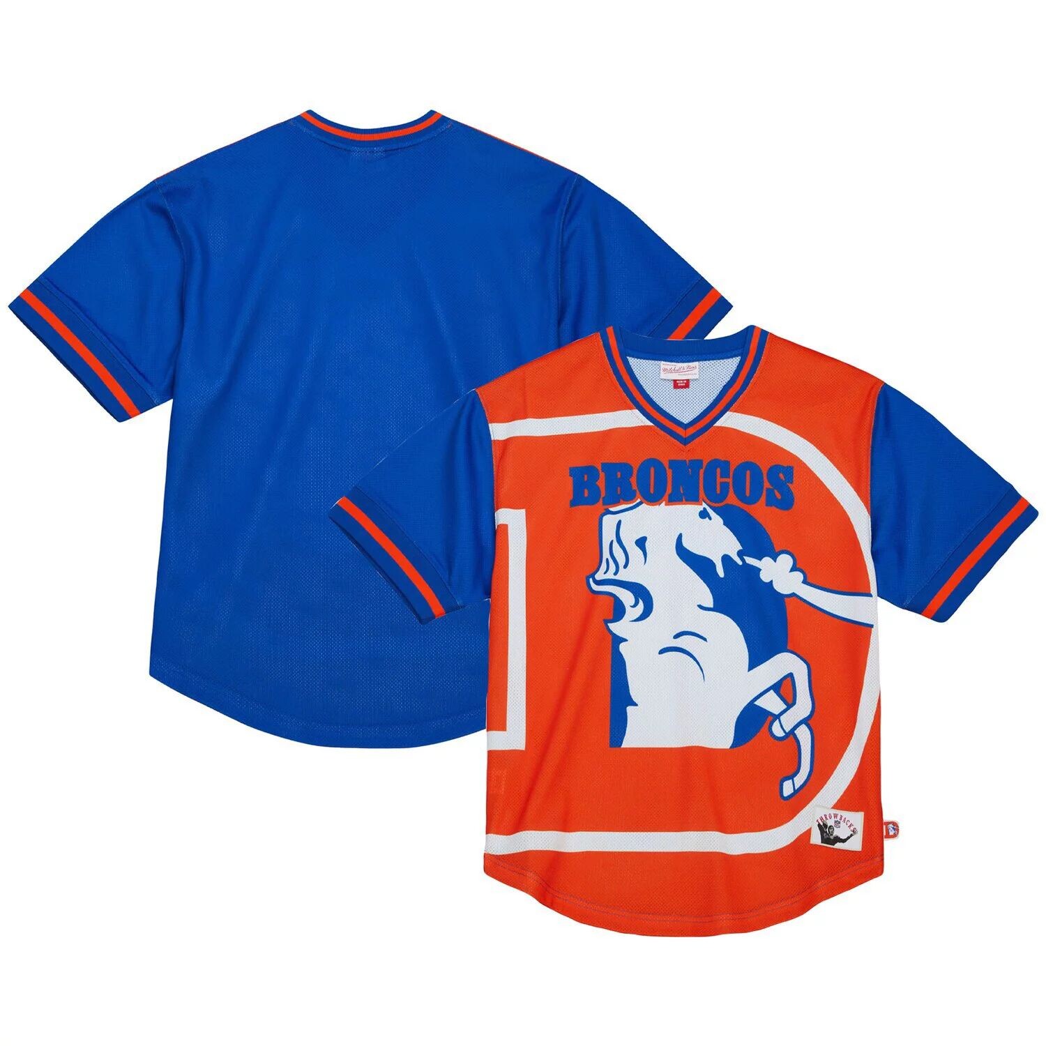 

Мужская футболка Mitchell & Ness Royal Denver Broncos Jumbotron 3.0 с v-образным вырезом