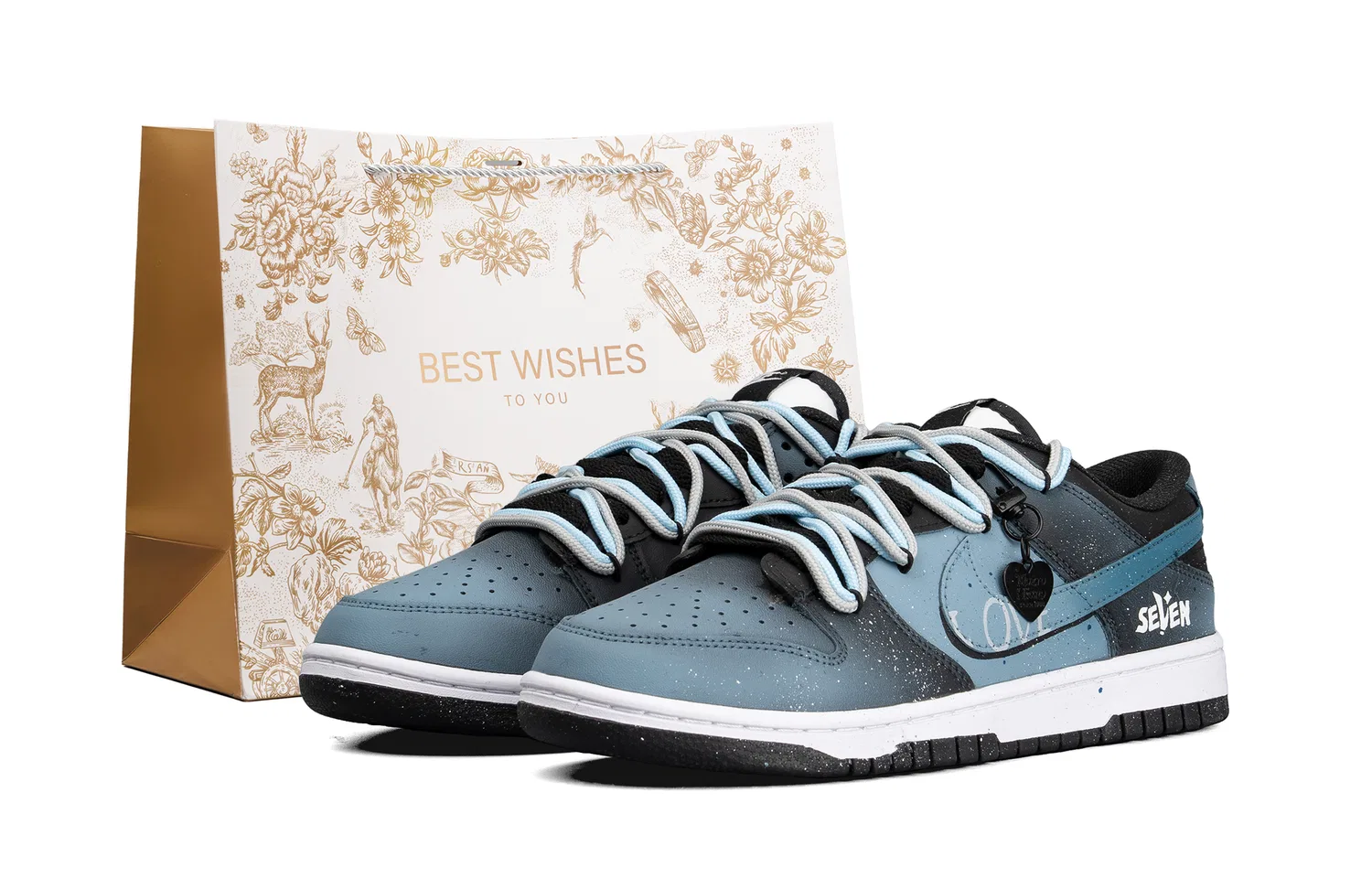 Кроссовки для скейтбординга Nike Dunk Low Top Teenagers темно-синий