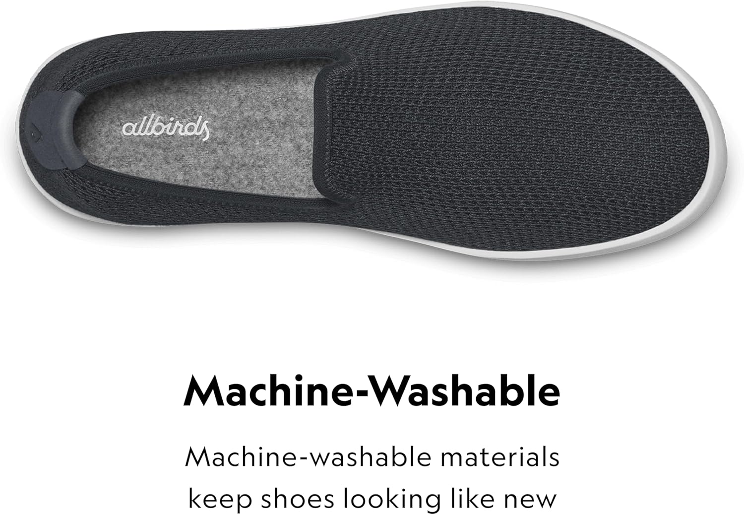 Мужские кроссовки Allbirds Tree Lounger, повседневные слипоны, машинная стирка, изготовлены из натуральных материалов, белый/синий/темно-синий — фото 4