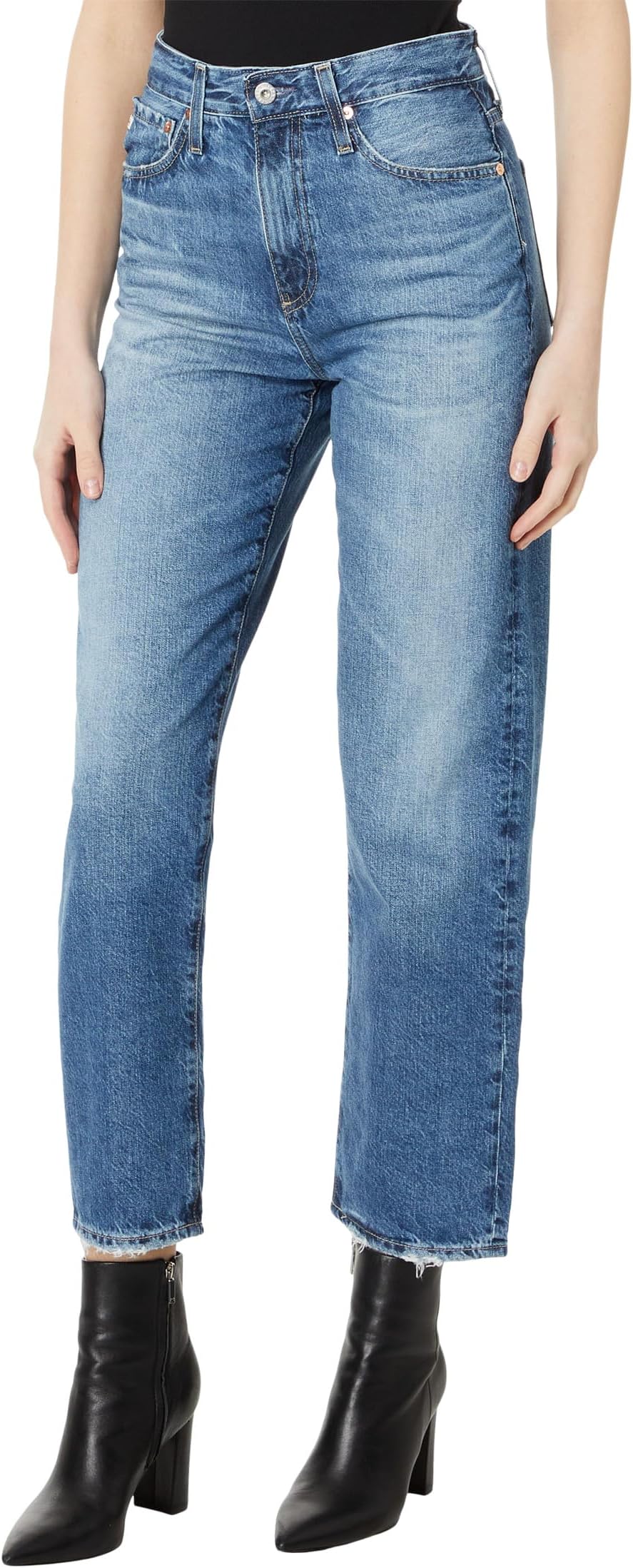 

Джинсы AG Jeans Rian Ultra High Rise Ankle Straight Jean in 15 Years Restart, цвет 15 Years Restart