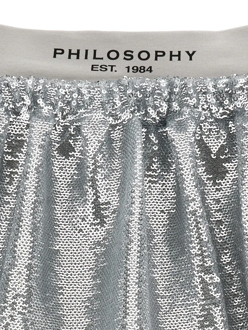 Юбка с пайетками Philosophy Di Lorenzo Serafini Kids, серебряный — фото 3