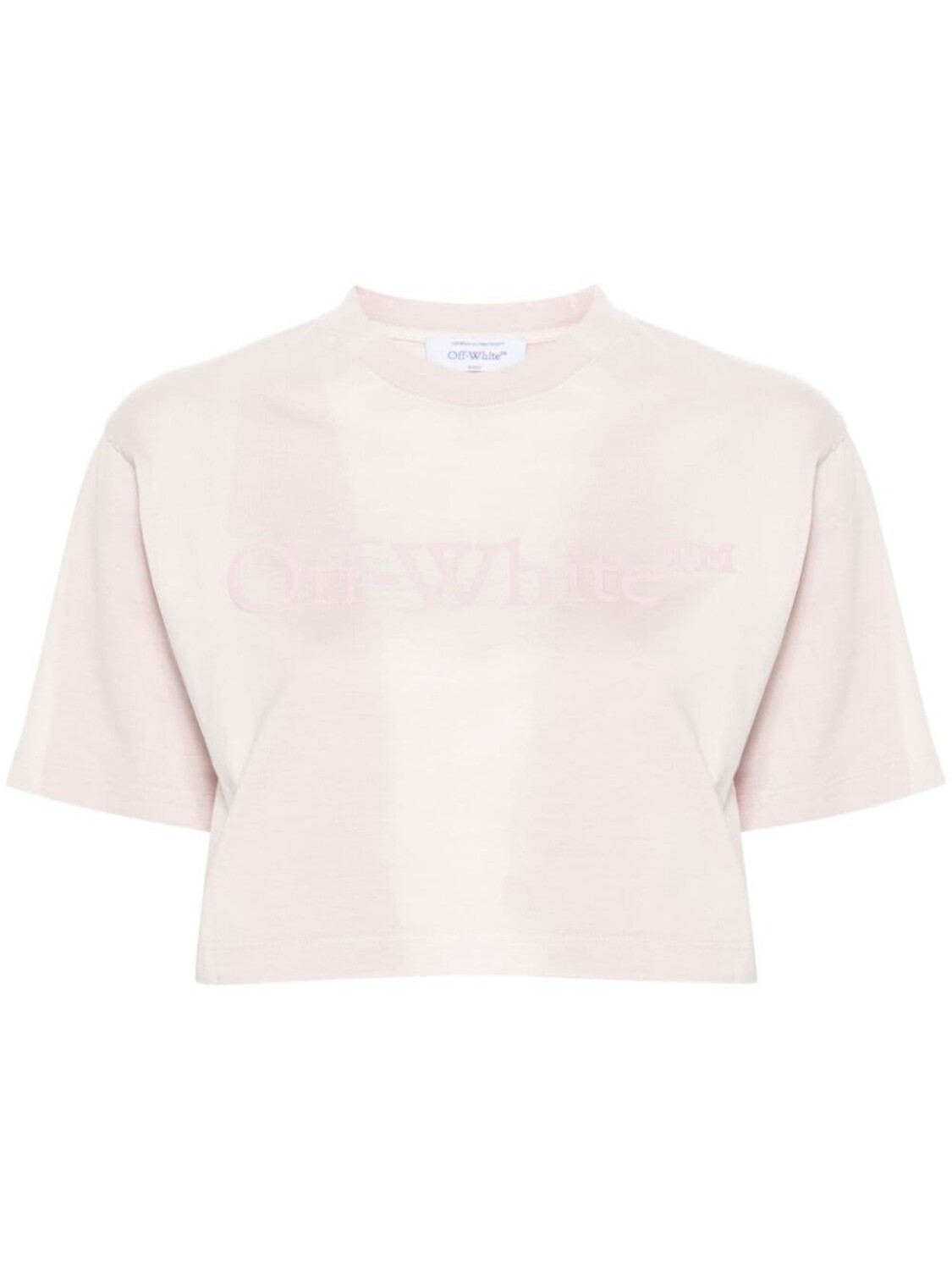

Off-White укороченная футболка с логотипом, розовый