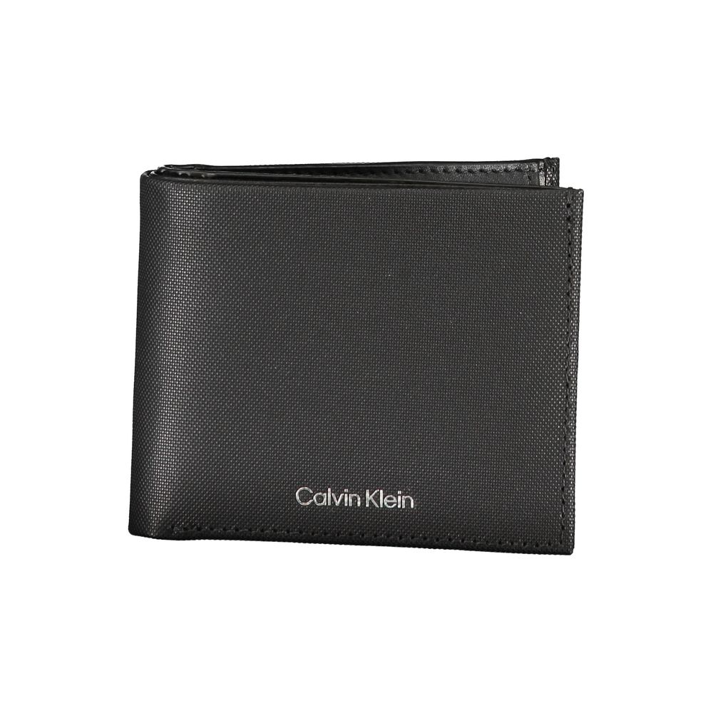

Элегантный черный кожаный кошелек с блоком RFID Calvin Klein