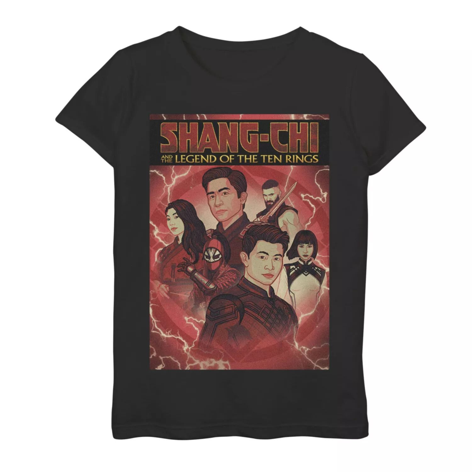 

Футболка с обложкой комикса Marvel Shang-Chi для девочек 7–16 лет с графическим рисунком Marvel