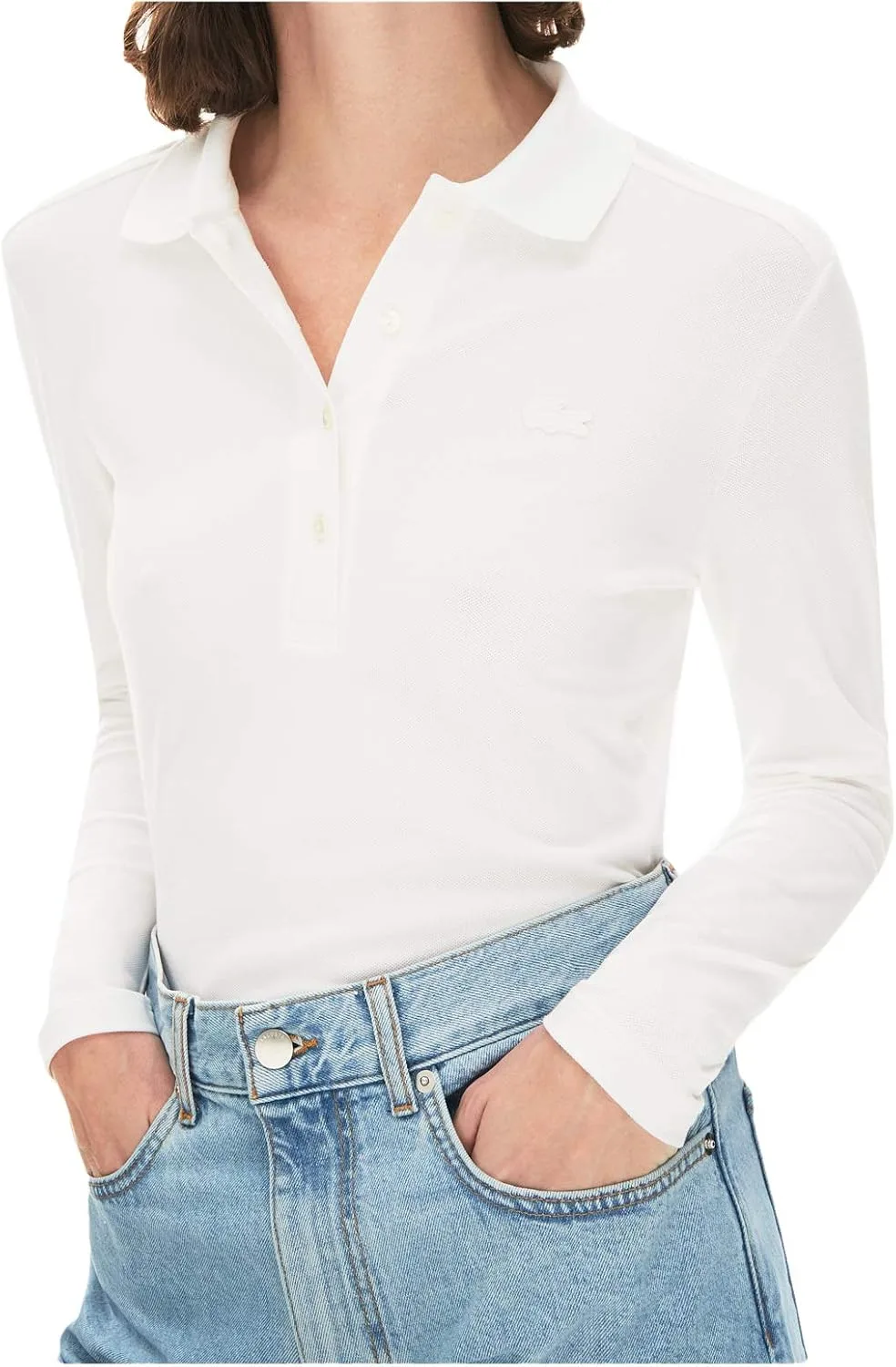 

Женская поло Lacoste с длинным рукавом Slim Fit Stretch Pique