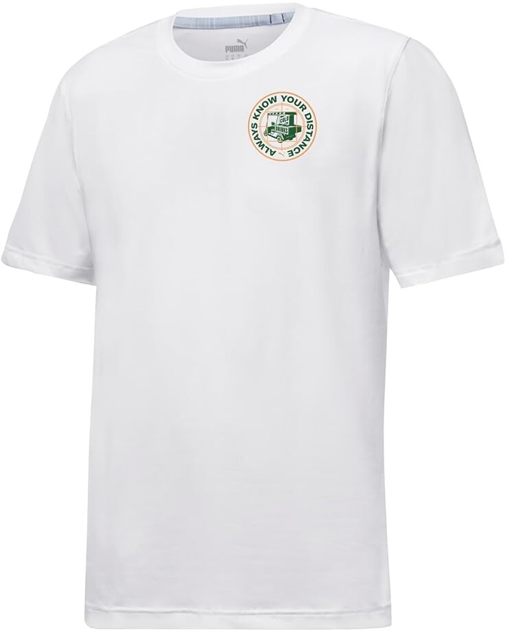 

Футболка PUMA Golf Cloudspun Distance Knowledge, цвет Bright White