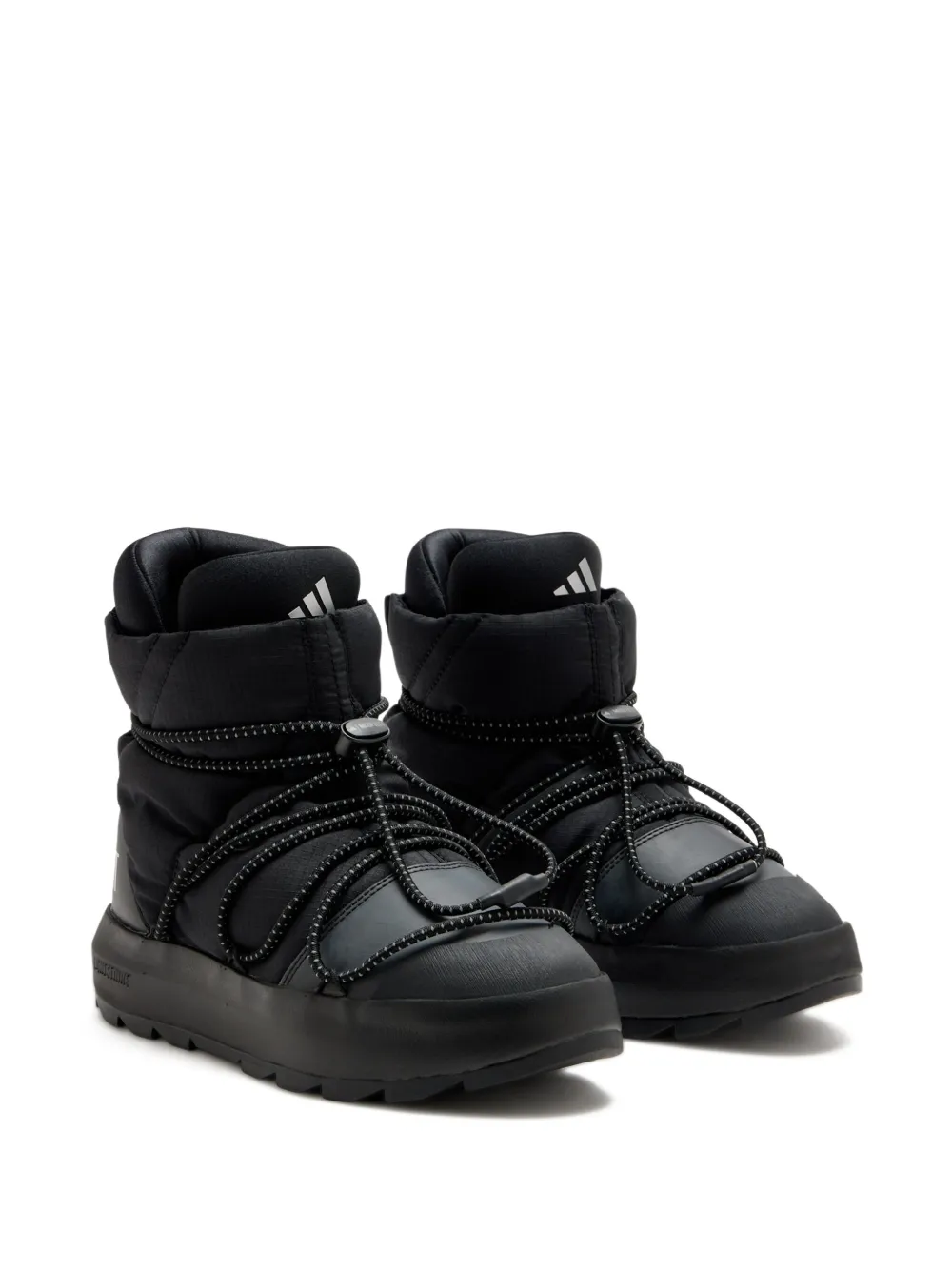 Стеганые ботинки на шнуровке из коллаборации с Moon Boot Adidas, черный — фото 2